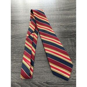 Mark of California Vintage Striped Neck Tie Black Blue Red Tan yellow